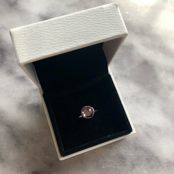 Pandora Pink Droplet Ring - Picture 2 of 3